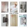 2Pcs Glass Door Hinge Heavy Duty Glass Door 90 Degree Hinges Durable Stainless Steel Bathroom Gate Clamp For Bathroom Toilet