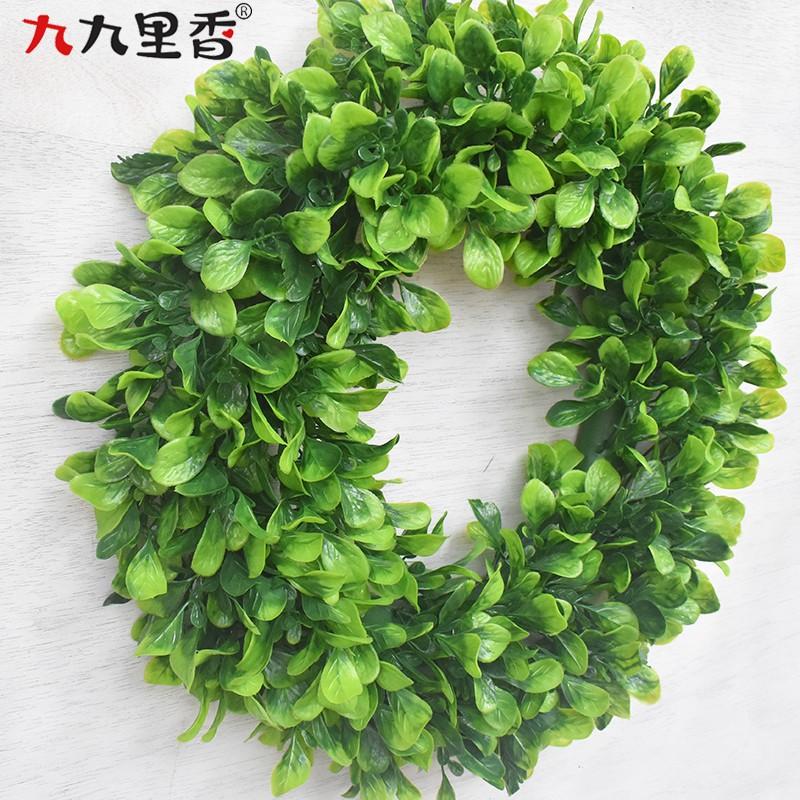 Large Artificial Jasmine Wreath 50cm Plastic Flower Door Decor Wedding Home Interior US Style