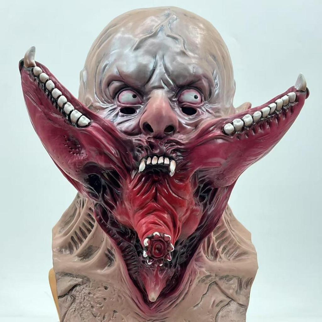 Bleeding Clown Latex Mask: Scary Halloween Vampire Elf Zombie Cosplay