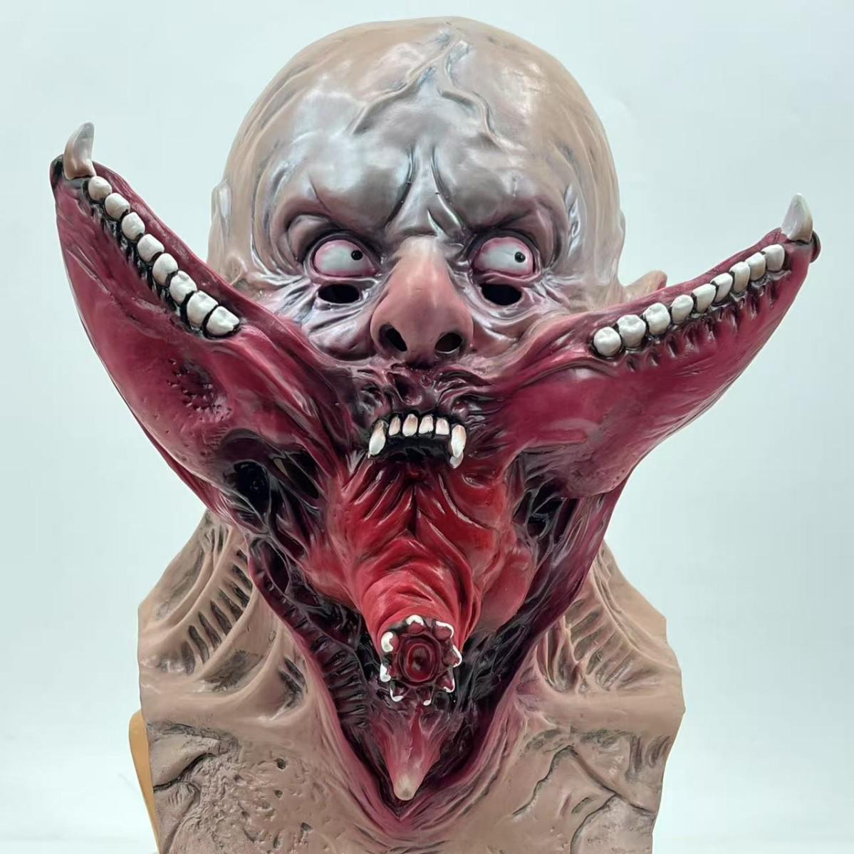 Bleeding Clown Latex Mask: Scary Halloween Vampire Elf Zombie Cosplay Prank Style
