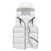 New Group Clothing Hooded Vest for Men and Women In Autumn and Winter with Fertilizer To Increase Thickening Sleeveless Cotton Vest Coat.