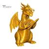 Collectible Dragon Ornament Reading Figurine with Glasses, Statue, 3D Printed Statue Bookshelf Decor, Whimsical Desktop Ornament, Gift for Book Lovers