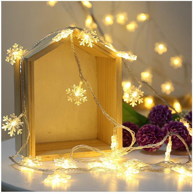Cross-Border LED Starry Sky String Lights: Snowflake & Star Fairy Lights for Children's Tent or Camping.