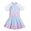 Girls Princess One Piece Swimsuit With Skirt Summer Cute Swimwear For Junior High School Students