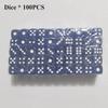 100 Pieces Colored Dices 14mm 6 Sided with Acrylic Material Standard Game Dice Set for Board Games Parties Classroom Math Dice
