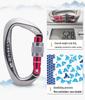 Kanle D-Shaped Screw-Lock Carabiner: Quickdraw Climbing Safety Buckle