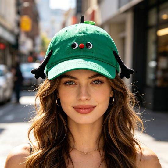 Baseball Hat Breathable Fabric Adjustable Buckle Fruit Design Sun Protection Hat Kids Adult Summer Outdoor Travel Hat