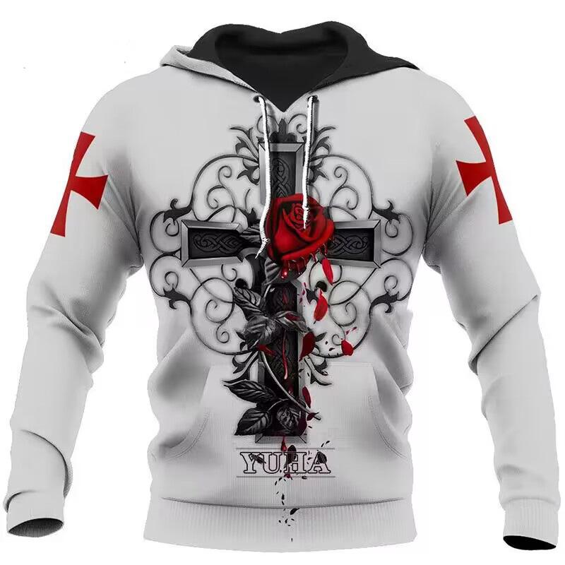Men Sport Casual 3D Digital Print 100% Polyester Hoodies Men Clothes Fashion Hooded Sweater Coat