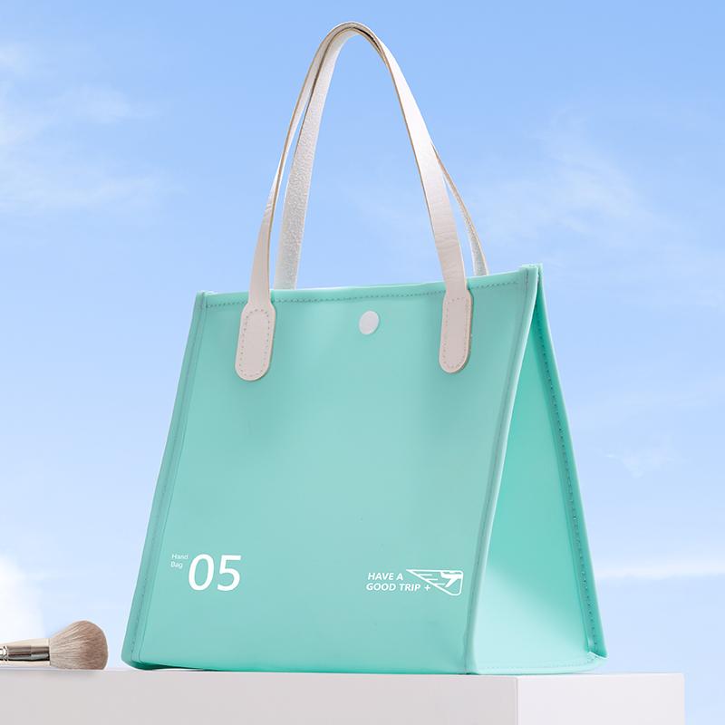 High end waterproof handbag travel storage bag solid color large capacity portable beach bag RH2313