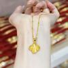 Gold-Plated Four-Leaf Clover Necklace: Niche Design, New Chinese Style, Light Luxury, Elegant Clavicle Chain, Versatile and High-End
