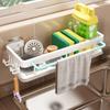 With Tray Kitchen Storage Rack Aluminum Wall Mounted Rack  Household Organization