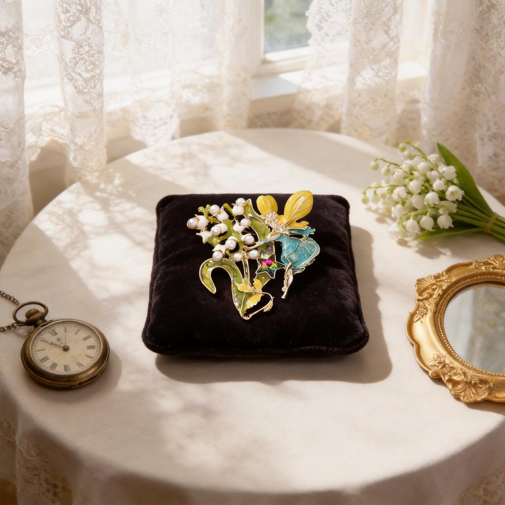 Fairy Pin Brooch With Pearl And Alloy For Women And Men Decorative Accessory Gift