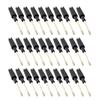 CY Cable Screws, Thumb Screws #4-40 UNC, 47mm Length, Stainless Steel, Overmolded, for Computer DVI, VGA, RS232 Cables (30pcs)