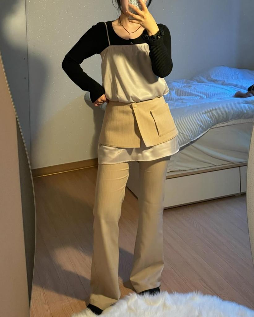 Korean Retro Casual Skirt with Pants - 2024 Collection