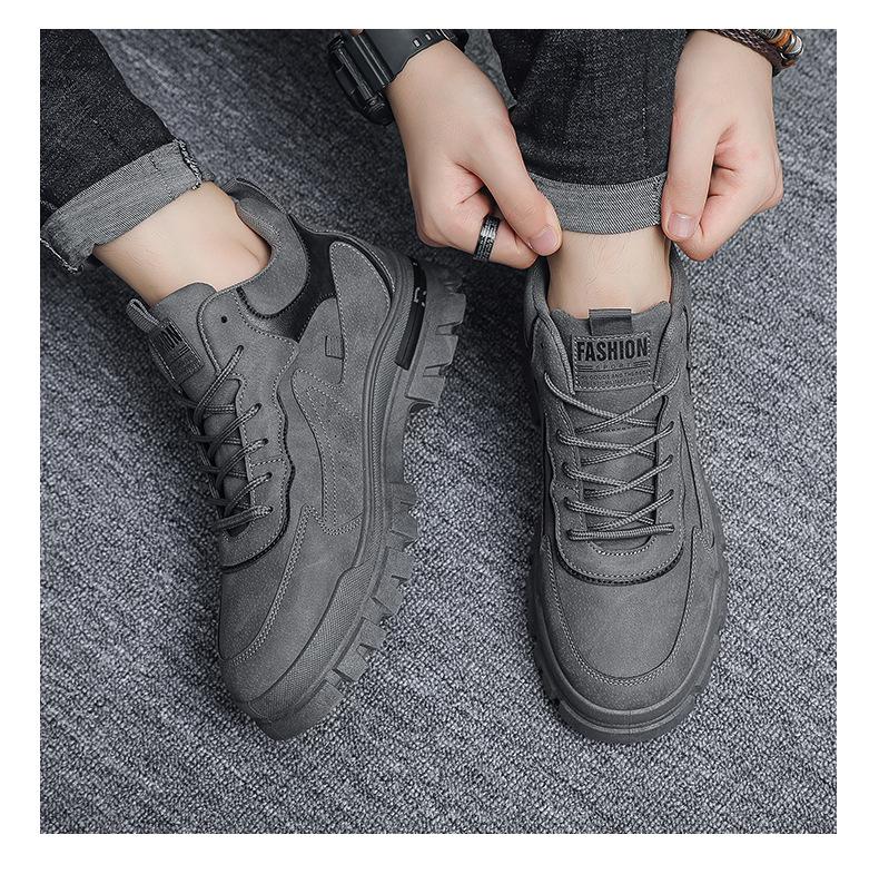 2025 Spring Trendy Men's Thick-Soled Martin Boots: British Style Casual Sports Outdoor Shoes