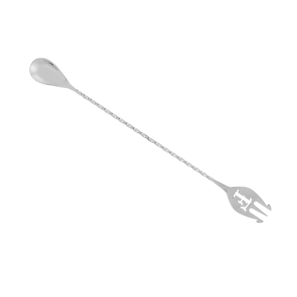 Stirring Spoon 304 Stainless Steel Long Handle Spiral Cocktail Spoon Bar AccessorySilver