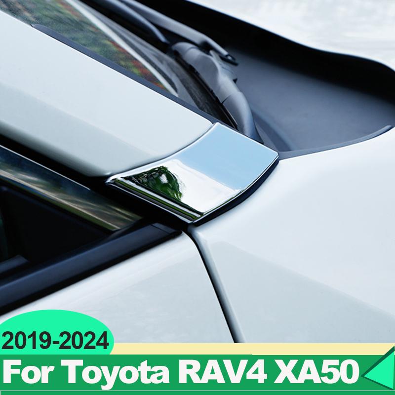 For Toyota RAV4 XA50      2024 Hybrid ABS Car Front A Pillar Decorate Cover Car Styling Exterior Accessories