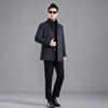New Winter Double-sided Cashmere Coat for Men with Removable Down Liner, Stand-up Collar, Thickened High-end Wool Woolen Coat