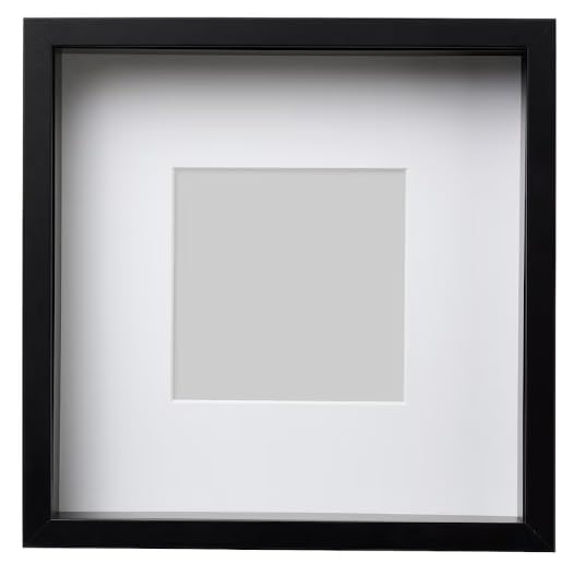IKEA SANNAHED Frame, Black, 25 Cm X 25 Cm (604.591.23) and ALFTA Adhesive Hooks for Frames, White (903.828.44)