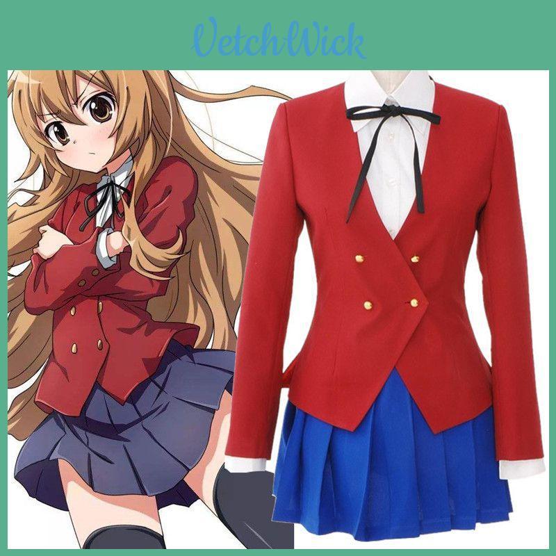 Stunning Dragon Tiger Toradora Aisaka Taiga Cosplay Costume Exquisite School Uniform For Large Sizes