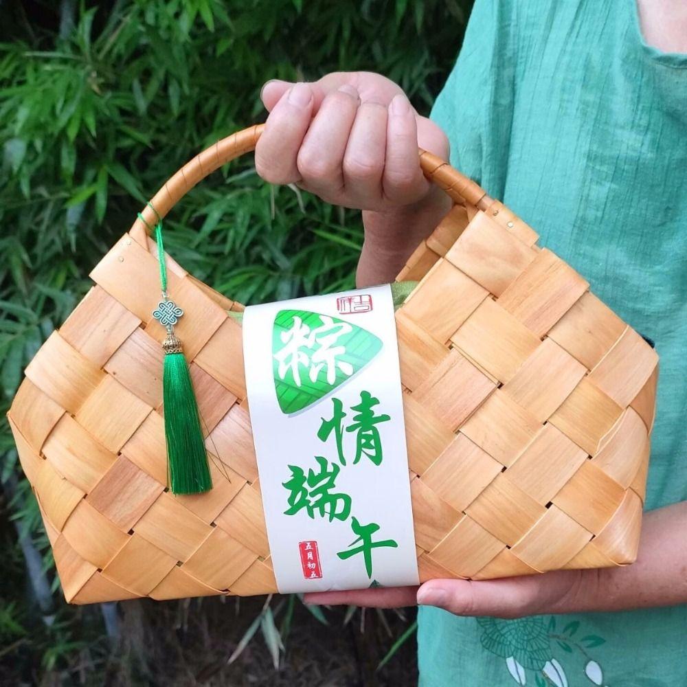 Creative Packaging Gift Basket Wooden Hand-held Basket Storage Supplies Woven Bag  Food