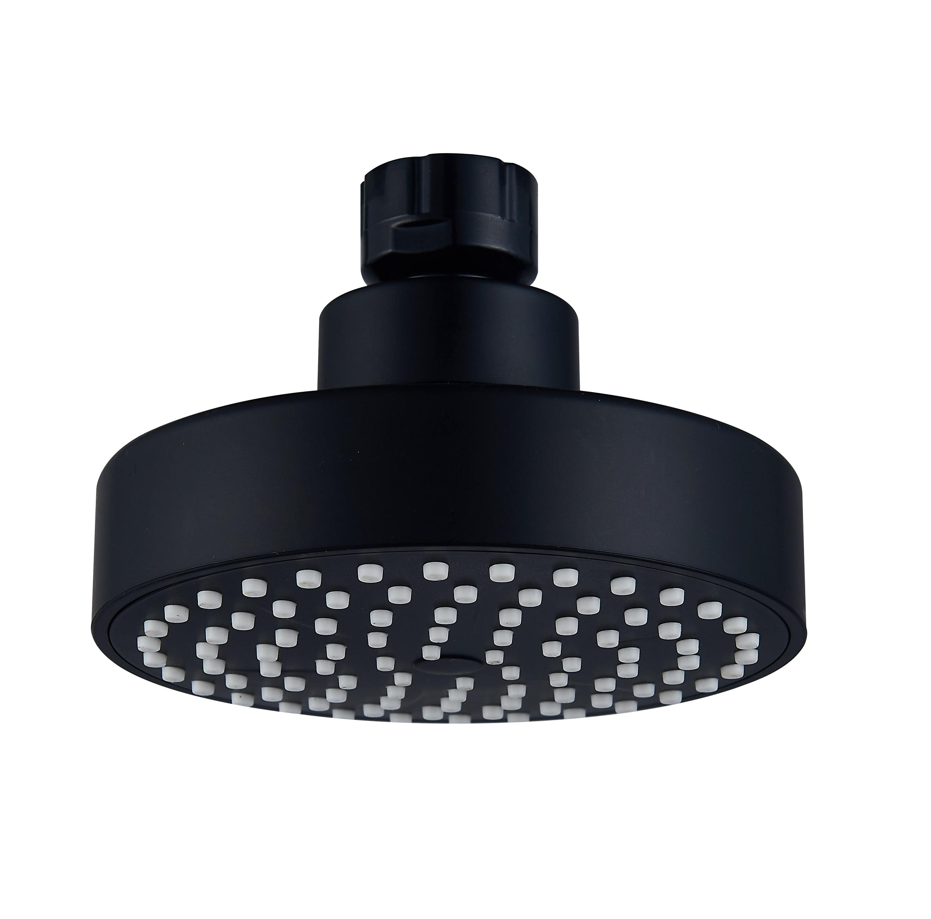 SANIVITAL High Quality Water Saving Bathroom Faucet Spout Single Function Top Shower Head (Black,ABS Plastic) чёрный