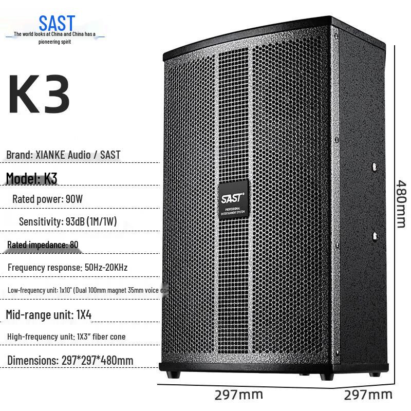 SAST K5V Dual 10-inch Speaker System (CN version)