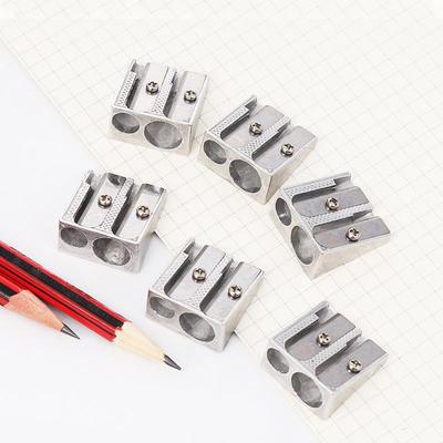 Mini Creative Metal Pencil Sharpener: Single/Double Hole, Beveled Design