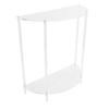 Acrylic Side Table Semiellipse 2 Tier Small Nightstand for Living Room Bedroom Bedside Wall