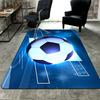 Blue Glowing Soccer Ball Rug Floor Mat for Living Room or Bedroom Soft and Comfortable Carpet a Gift for Birthday and Holiday.MFF0918393