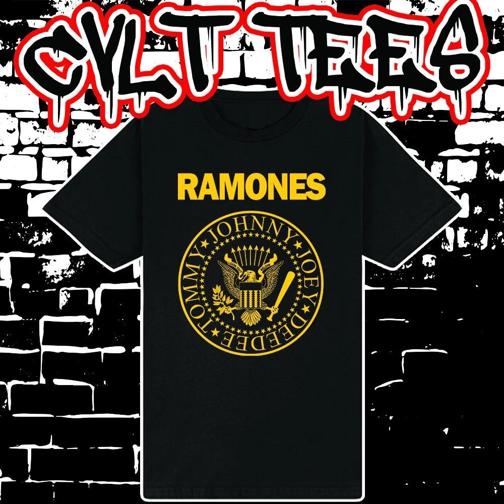 Men s and Women s T-shirts Ramones Logo Band Tee 100% Cotton S