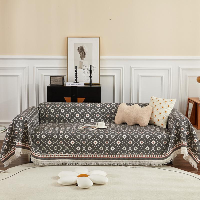 

Диванное полотенце в скандинавском стиле с вафельным принтом, ткань для дивана, цельная ткань с полной оберткой, одеяло, ковер, осень-зима, диванное полотенце, подушка 180x130cm1pcs
