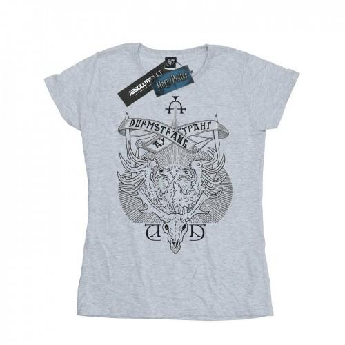 

Harry Potter Womens/Ladies Durmstrang Institute Crest Cotton T-Shirt XXL білий