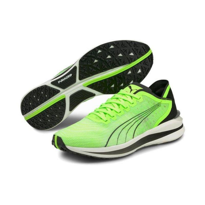 Puma Electrify Nitro 1 Cushioned Lightweight Marathon Running Shoes Men Green Black 195173-03