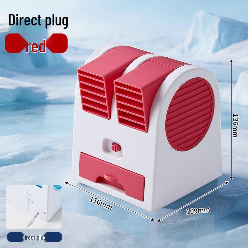 Portable USB Desktop Fan: Silent, Compact, and Rechargeable for Office, Dorm, or Student Use