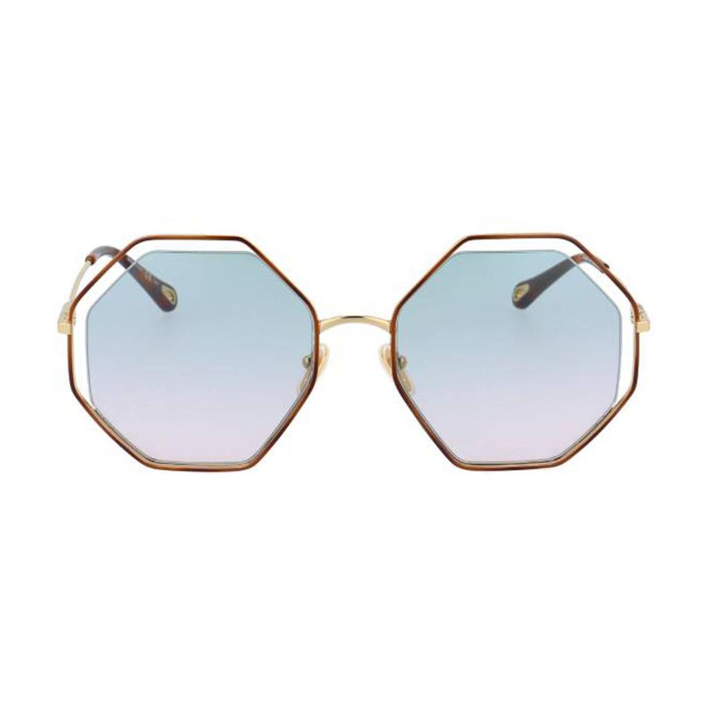 Chloe Chic Classico Street Style Occhiali da sole Versatili Occhiali da sole da donna Oro CH0046S-002