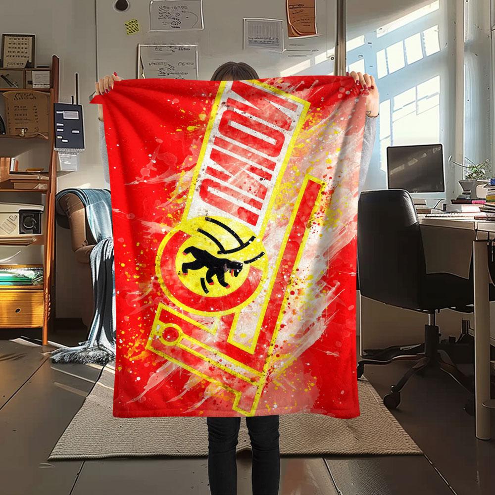 Union Berlin Logo Aufgedruckte Flanelldecke, weicher Überwurf für Schlafzimmer Sofa, waschbar, Fanartikel, tolles Geschenk.