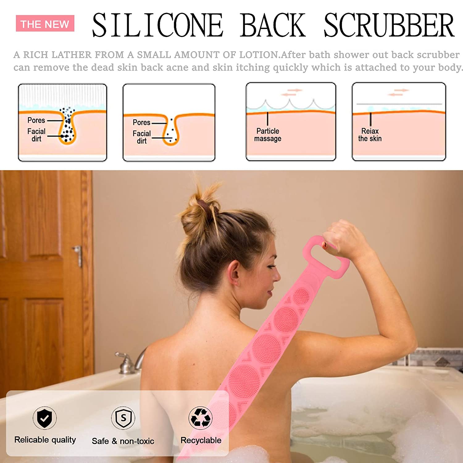 Силиконовая щетка для ванны — фото 5