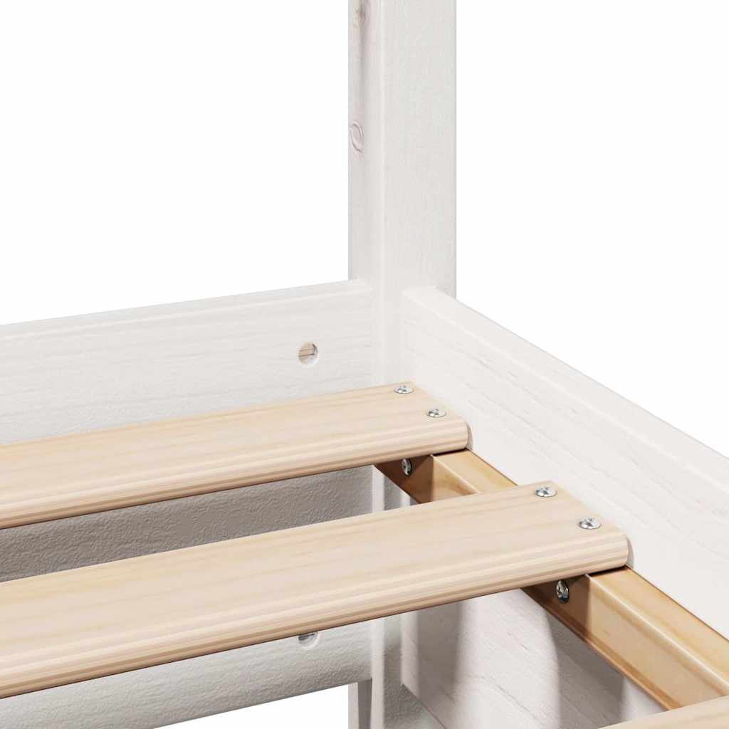 Solid Wood Bed without Mattress White 160x200 cm Pine Wood