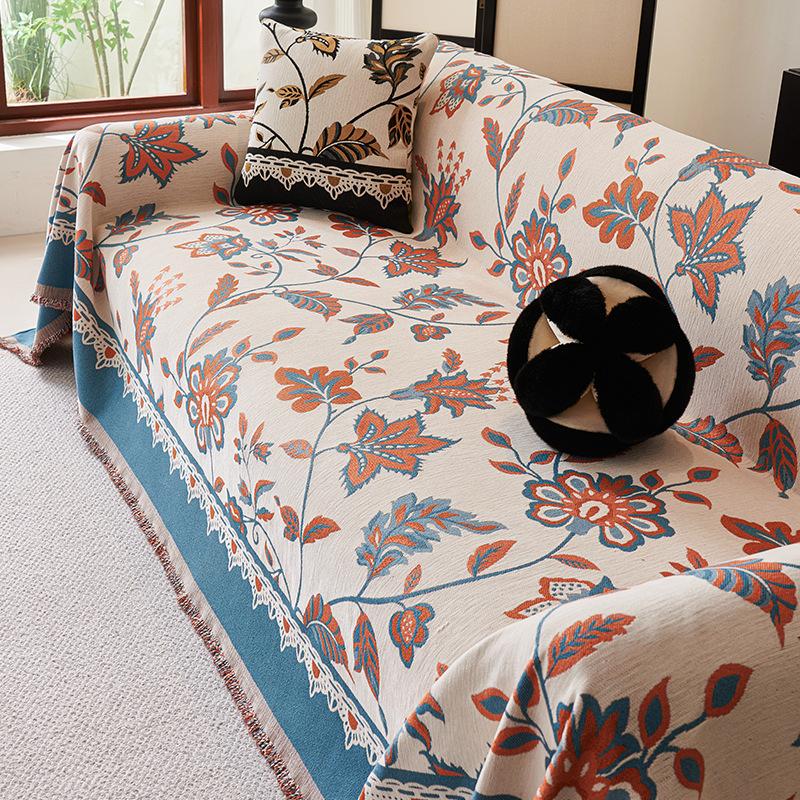 American Retro Chenille Sofa Towel Four Seasons All-Inclusive Sofa Cover Dust Cover Living Room One-Piece Sofa Cover Cloth
