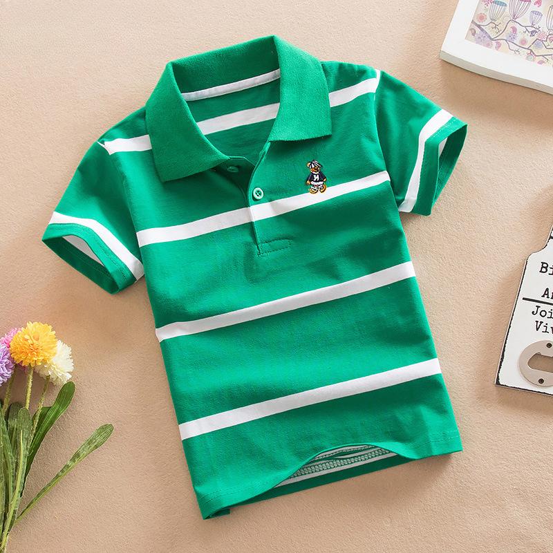 Striped Korean Style Casual Children's Short-sleeved Cotton T-shirts for Boys and Girls, Baby and Children's Bottoming Shirt