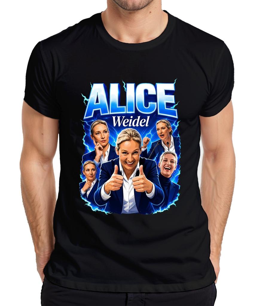 Alice Weidel AfD Germany Patriot Politics Statement Sarcasm Men's T-Shirt-