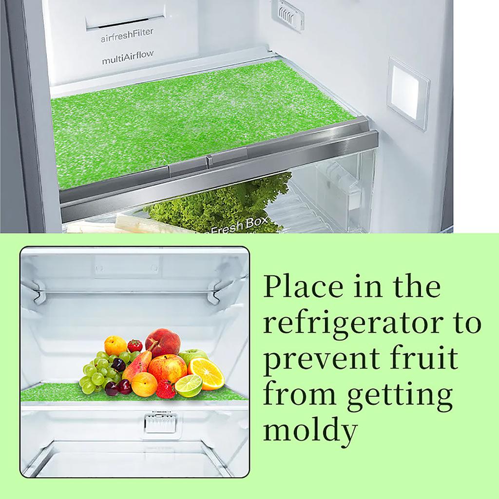 Refrigerator Mold Mats Set Of 4, Cuttable Drawer Liners, Fresh-Keeping And Storage Organizer Pads