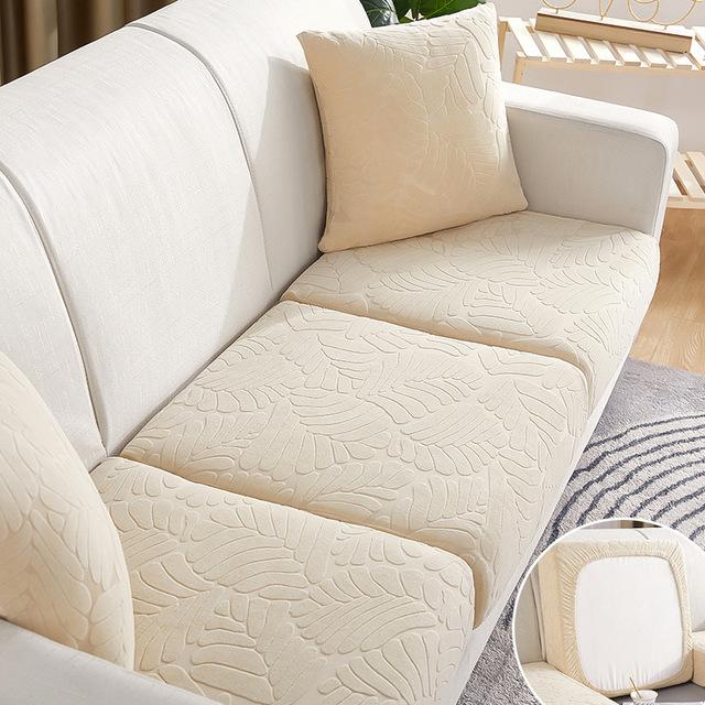 Jacquard Living Sofa Cushion Seat Cover Anti -Dust Tight Wrap Furniture Protector For Pets Kids Family Room Protective Slipcovers 1 /2 /3 /4 Seaters