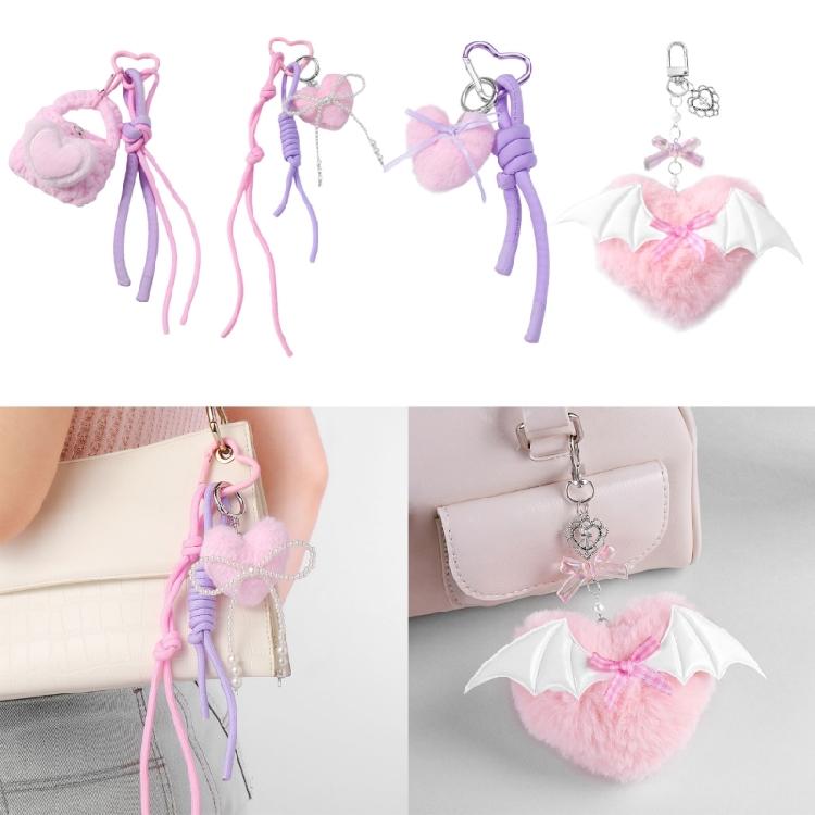 Trendy Love Heart Mobile Cover and Keychain Charm Pendant for Youthful Styles Lovers Sturdy Protective Materials