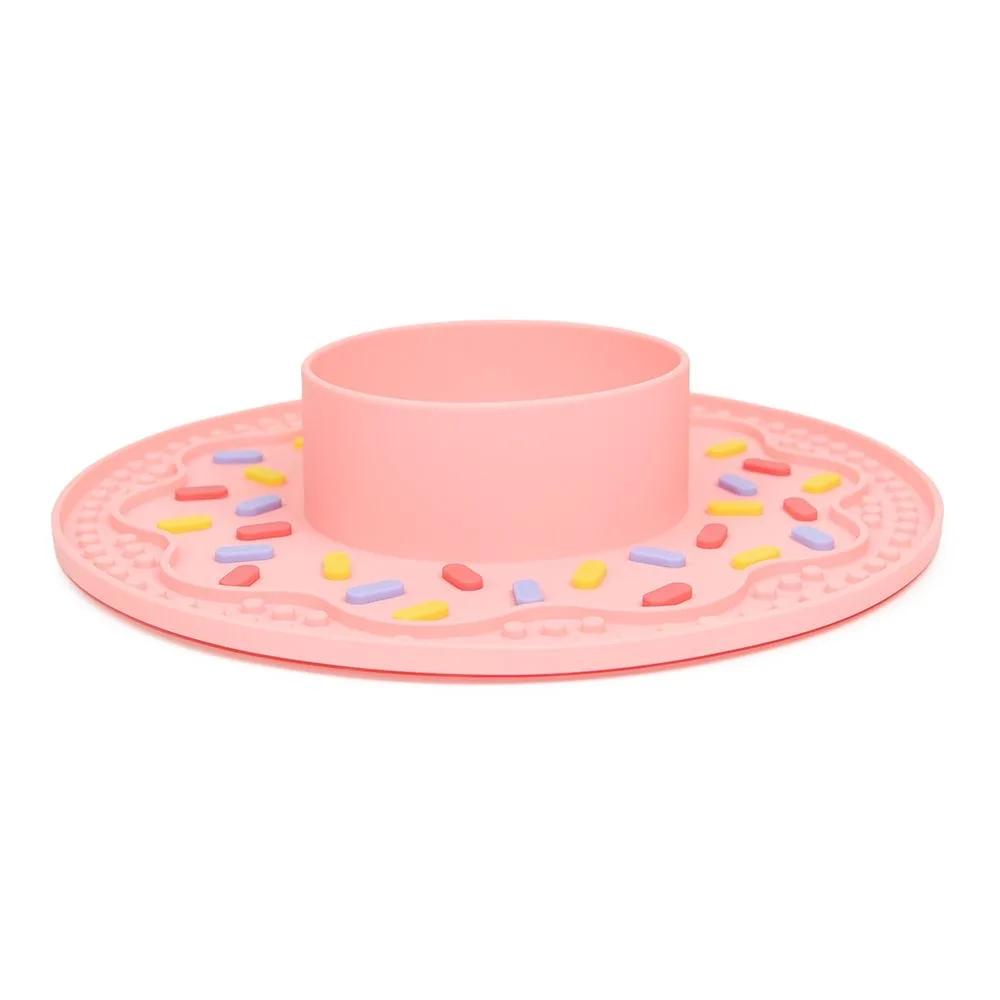 

Silicone Licking Pad Pet Dog Peanut Butter Slow Food Bowl Eating for Cats Dogs Feeder Feeding Lick Mat Dog Feeding Accessories розовый