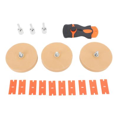88mm Decal Remover Eraser Wheel Adhesive Remover Rubber Wheel with Metal Adhesive Scraper Plastic
