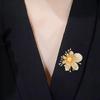 Sparkling Floral Design Brooch Combining Pearls And Rhinestones Elegant Wardrobe Enhancer Artificial Pearls Brooch