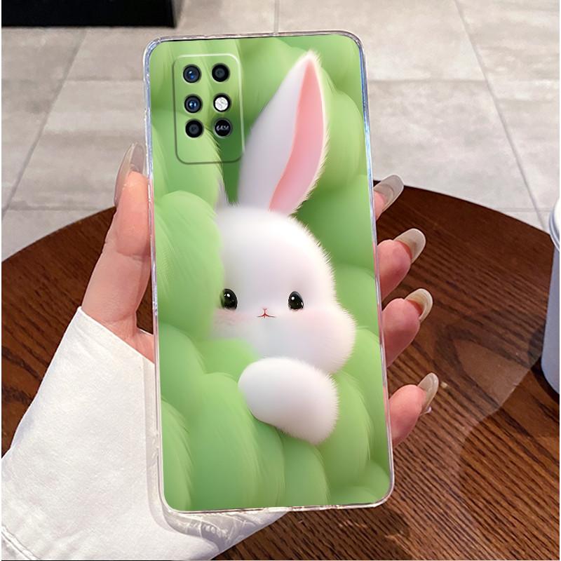 For Infinix Note 8 Case Clear Luxury Cute Love Rabbit Funny Cartoon Soft TPU Silicone Phone Case Infinix X692 Note 8 Back Cover