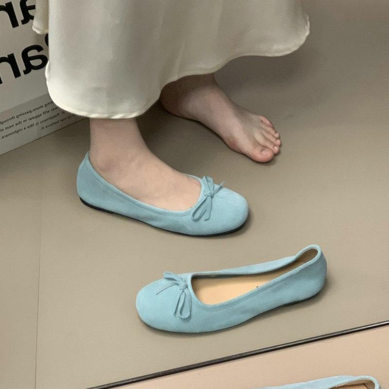 Fashion Flat Shoes for Women 2025 Spring and Autumn Silver Mary Jane Shoes for Women Retro Square Toe Ballet Plus Size Women's Shoes